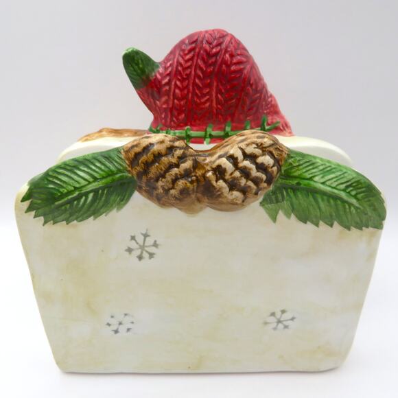 BICO Snowman Ceramic Napkin Holder Christmas Gingerbread Holiday Kitchen Decor - Picture 6 of 10